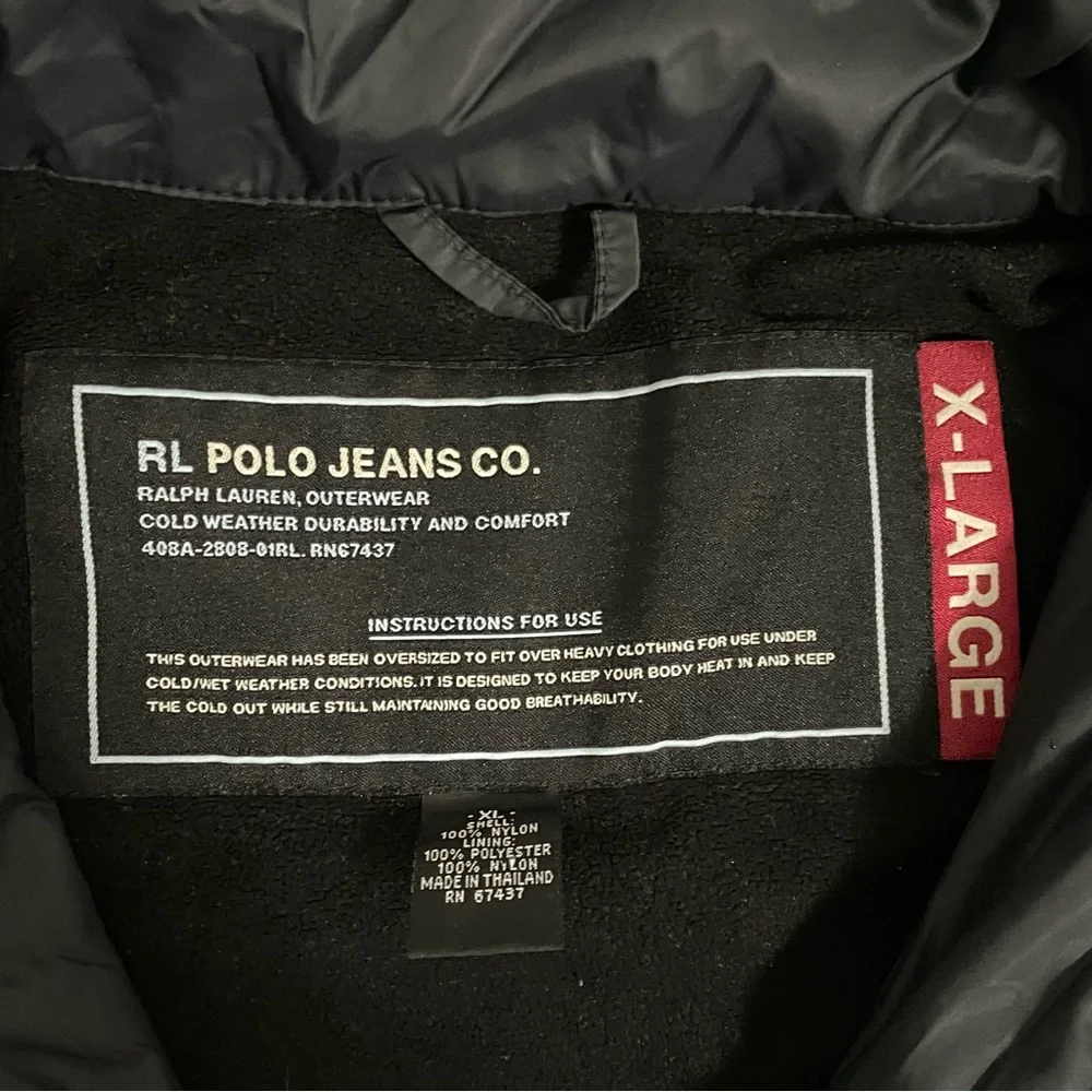 RL Ralph‎ Lauren Polo Jean Company Y2K Spellout Windbreaker Jacket Black